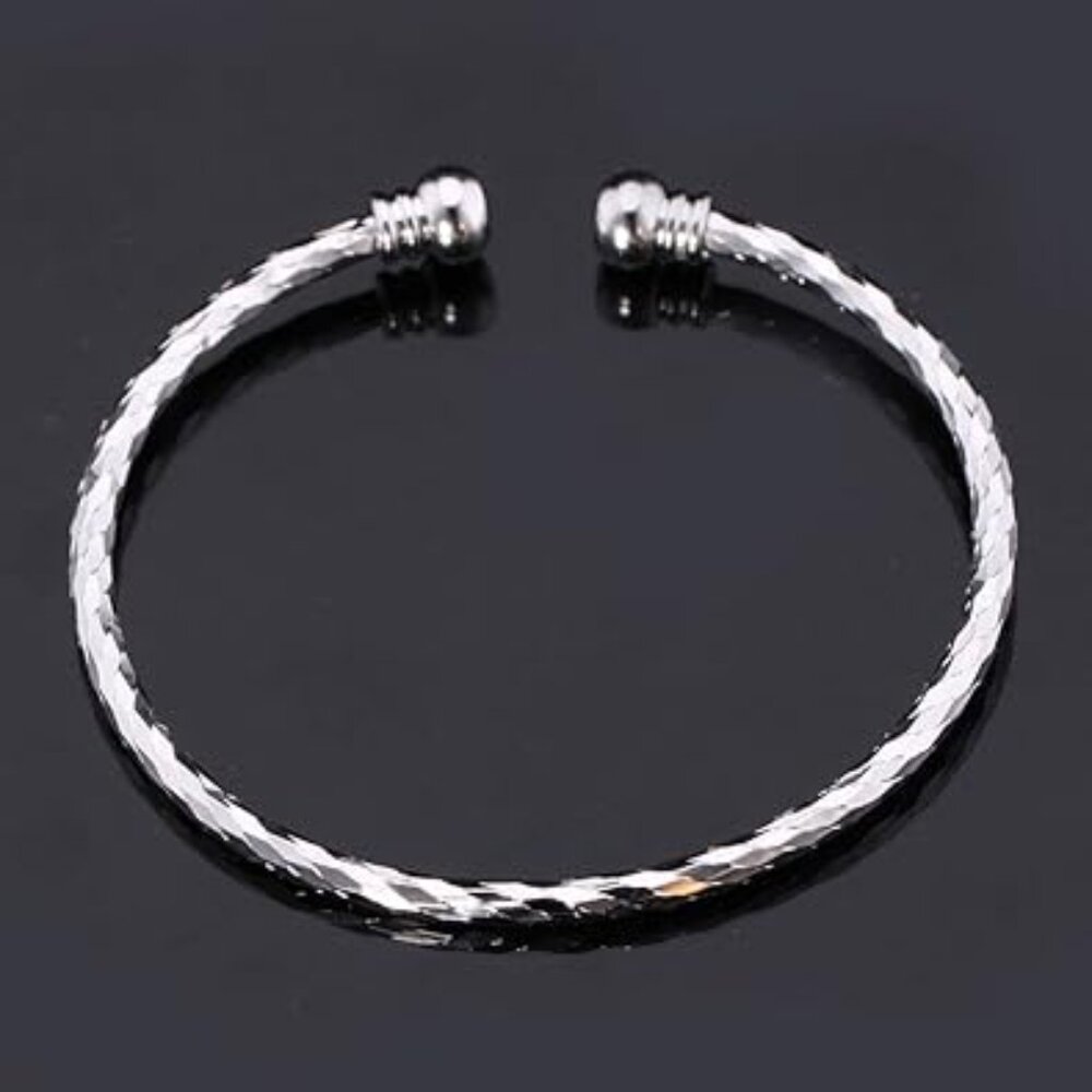 Neiman Marcus 18K Platinum Plated Unisex Cuff Bracelet